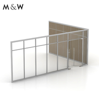 Cloison de séparation en verre insonorisée moderne de haute qualité, démontable et pleine hauteur, pour usage professionnel M&W