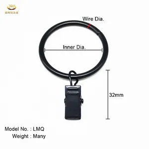 Xinhanrui stabiler rostfester Duschvorhang Ring Metallvorhang Ringe mit Clips