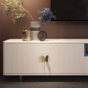 New Design Flatette Furniture Designs Two Meter Living Room <strong>White</strong> Display Modern <strong>TV</strong> <strong>Stand</strong> - Product Image 5