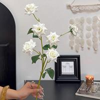 H33 6 Kunstmatige Rozen Kunstbloemen Creatieve Bloemdecoratie Raamdecoratie Fotografie Props voor Binnen Kerstdecoratie