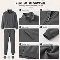 Conjunto de Chaqueta y Pantalón Deportivo Informal para Hombre, Primavera-Otoño 2026, Poliéster Ligero de 240 g/m², Resistente al Viento y Transpirable, Venta al Por Mayor de Fábrica