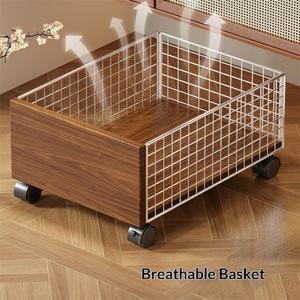 Chariot de rangement roulant sous armoire à prix abordable avec panier en fil métallique pour chambre et salle de bain - Product Image 2