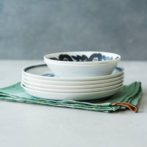 Lightweight Blossom Porcelain Dinnerware Sets Easily <b>Stackable</b> Ceramic Plate Bowls <b>Mugs</b> Luxury Flower Pattern Made Japan 4-Piece - Product Image 6