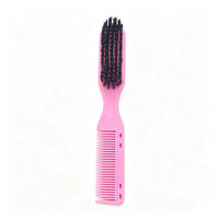 Offre Spéciale hommes deux usages professionnel brosse de nettoyage en gros barbier outil de coiffure en plastique nouveau Style galvanoplastie peigne barbe