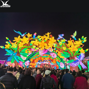 Trung Quốc Trung thu Lễ hội trang trí ngoài trời <span class=keywords><strong>LED</strong></span> sống động Trung Quốc Đèn lồng đèn điện Trung Quốc hoa sen đèn lồng để bán - Product Image 3