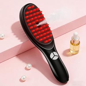 0728 Hot <b>Red</b> <b>Light</b> <b>Therapy</b> Scalp Massager 400mah Rechargeable Hair Comb Abs Material Portable Brush - Product Image 3