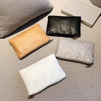 TYVEK Tas Tangan Dompet Wanita, Dompet Tangan Warna Polos Sederhana, Tas Koin Earphone