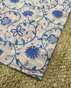100% Pure Cotton Natural Indian Handmade Hand <b>Block</b> <b>Printed</b> Eco-Friendly Lightweight 110 GSM Fabric for Dress Making and Bags - Product Image 3
