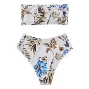 ชุดว่ายน้ำบิกินี่เซ็กซี่สำหรับผู้หญิง สีพื้น แยกชิ้น เอวสูง ดันทรง ชุดว่ายน้ำสำหรับงานปาร์ตี้ชายหาด - Product Image 5