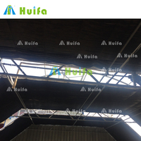 Huifa Commerciële Enkelspannings Landbouwkas Kit Zware Aluminium Frame PE Folie + Lichtdeprivatiegordijnen