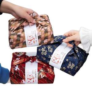 Tissu d'emballage personnalisé en coton 100 % écologique, style festif national, pour cadeaux de fin d'année et emballage de pâtisseries, vente en gros - Product Image 4