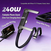 Kabel Data Pengisi Daya Cepat 240W Tipe-C ke C Nylon untuk iPhone 17 Pro Max, Produk Terlaris Pabrik