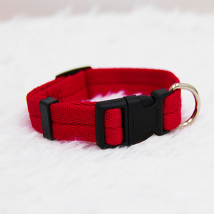 Collar de nailon rojo ajustable para perros pequeños, medianos y grandes, accesorio para mascotas - Product Image 1