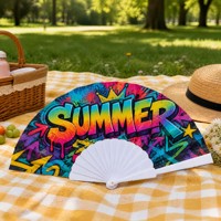BSBH Büro-Plastik-Handfächer mit individuellem Logo, personalisierter Handfächer mit Logo, Outdoor-Sommer-Handfächer für Promotion und Festivals