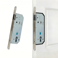 BBDHOME Serrure à mortaise magnétique silencieuse en nickel satiné pour porte en bois 9045