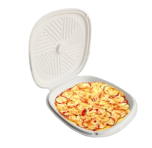 Caja de <span class=keywords><strong>Pizza</strong></span> desechable para llevar caña de azúcar, redonda, con tapa, 12 pulgadas, 100% - Product Image 2