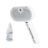 Brosse de toilettage pour chat à vapeur 3-en-1, peigne à vapeur pour l'élimination des poils, autonettoyante, antistatique, écologique, utilisation en salle de bain