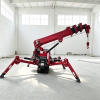 Mini-grue araignée EPA Euro 5 de 1,5 tonne, équipement de levage à flèche télescopique hydraulique, petite grue araignée