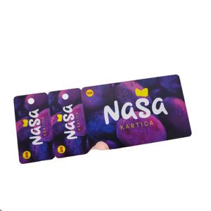 CMYK stampa plastica PVC Die Cut <span class=keywords><strong>3</strong></span> in 1 Combo carta codice a barre <span class=keywords><strong>3</strong></span> up chiavi Gift Card tag - Product Image 1