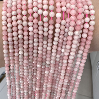 Perles en pierre naturelle facettées de 2 mm, 3 mm, 4 mm, cristal, opale rose, perles en vrac pour la fabrication de bijoux