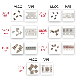 Condensateur en céramique à montage en Surface, adapté aux installation en Surface, SMD cn, 0,01pf ~ 2.2UF 6.3V 25V 50V 100V X5R X7R C0G/NP0 0805 (2012 métriques), en Stock