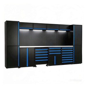 Système d'armoires de rangement d'outils d'atelier et établi modulaire en acier laminé à froid, robuste, finition écologique, multi-styles, personnalisable OEM - Product Image 4