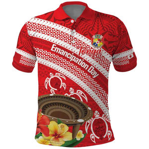 Nouvelle arrivée personnalisé Tonga jour de l'émancipation hommes polos Tonga t-shirts - Product Image 4