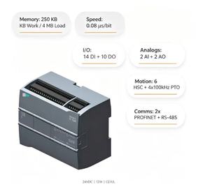 โมดูล CPU ขนาดกะทัดรัด ซีเมนส์ ซิมาติก S7-1200 CPU 1215C DC/DC/RLY 14DI/10DO/2AI/2AO ประสิทธิภาพสูง สำหรับอุปกรณ์ควบคุมอุตสาหกรรม - Product Image 2