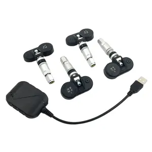 Sistema de monitoramento da pressão dos pneus, tpms com 4pcs senores internos tpms para navegação android