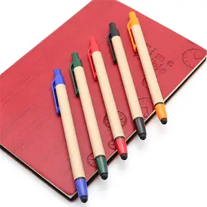 터치 스크린 스타일러스, 터치 펜이있는 핫 세일 에코 재활용 종이 볼펜