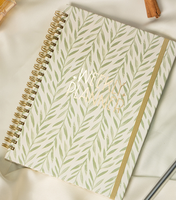 A5 Spiral Weekly Planner 52 Semaines Anglais Carnet Poche Intérieure Papier Épais pour Bureau École Journaling Mise en Page Hebdomadaire/Mensuelle