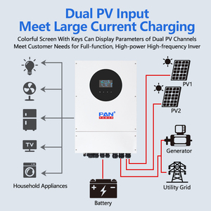 Inverter Ibrido Efficiente IP65 da 6kW con Protezione da Sovraccarico, <span class=keywords><strong>Basso</strong></span> <span class=keywords><strong>Consumo</strong></span> <span class=keywords><strong>Energetico</strong></span>, Compatibile e Adatto per Uso Esterno - Product Image 4