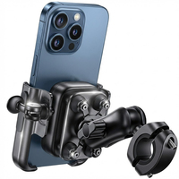 Support de téléphone pour moto Lamicall BCSP02 à fixation rapide, tout en métal, avec amortisseur de vibrations, anti-secousse, support de guidon, clip, prêt à être expédié