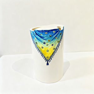 Taza de cerámica personalizada hecha a mano de porcelana pintada a mano con patrón de Pereline para mujer diseño europeo para lavavajillas - Product Image 2