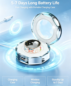 Anillo Inteligente de Acero Inoxidable, Resistente al Agua IP68, Monitor de Salud y Ejercicio, Carga Inalámbrica, Control por Aplicación, para Deportes - Product Image 2