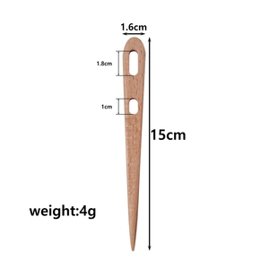 Set mit 4 Nadelbindern aus Buchenholz mit großen, zweiaugigen Mehrzweck-Web-, Strick- und Nähnadeln für Bastelarbeiten - Product Image 5
