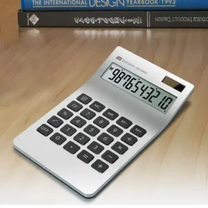 Custom Logo Business Calculator Groothandel Office Gift Tools Briefpapier Fracties Desktop 10 Cijfers Zonne-Calculator