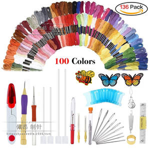 Kit <span class=keywords><strong>de</strong></span> costura redondo <span class=keywords><strong>de</strong></span> uso doméstico <span class=keywords><strong>de</strong></span> lujo, juego <span class=keywords><strong>de</strong></span> <span class=keywords><strong>punto</strong></span> <span class=keywords><strong>de</strong></span> cruz bordado a mano, hermosa combinación <span class=keywords><strong>de</strong></span> hilo, aguja rusa, tejer - Product Image 6