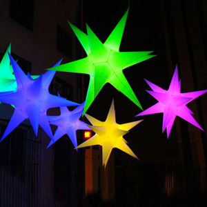 Decorazione per Feste, Stella Gonfiabile LED Colorata, Illuminazione Sospesa per Discoteca, Stella Gonfiabile LED per Locali Notturni - Product Image 1
