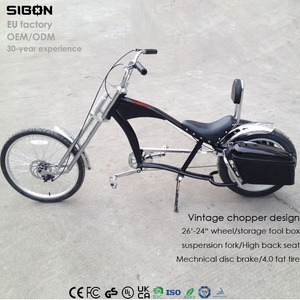 Vélo <span class=keywords><strong>Chopper</strong></span> Vintage Personnalisable pour Adulte avec Boîte à Outils, Roue de 26/24 pouces, Fourche à Suspension Avant, Frein à Disque, Jante en Alliage, Fabriqué en Chine - Product Image 2