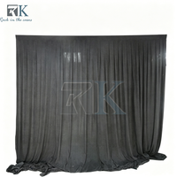 Kit de support et de cadre de rideau en aluminium et acier robuste de luxe, cadre de fond réglable pour usage intérieur/extérieur