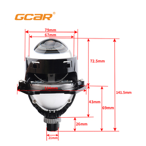 Gcar 3.0 Inch <span class=keywords><strong>55W</strong></span> Ô Tô Chiếu Sáng Quang Học LED Đèn Bi LED Ống Kính Máy Chiếu Cho Trang Bị Thêm - Product Image 6