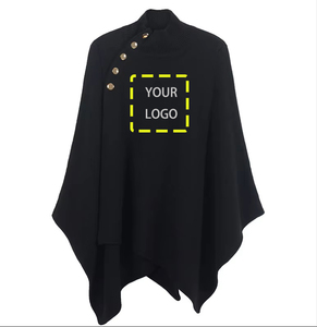 <span class=keywords><strong>Poncho</strong></span> châle tricoté en laine mérinos pour femmes mode vente en gros - Product Image 4