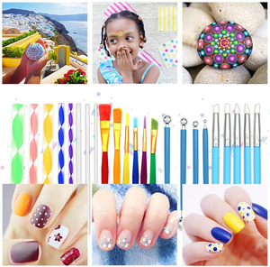 35pcs Mandala Dotting Tools Set pour Art Rock Painting & Stencil Painting Styli Paint Tray pour Toile Rock Crafting Art Supplies - Product Image 2