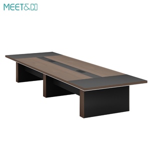 Modern Luxury Executive Office Conference Table Intelligent Charging Plug Wood Furniture for School Hotel Hospital Meeting <b>Desk</b> - Product Image 6