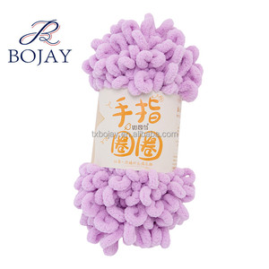 Bojay 2022 새로운 루프 원사, 100% 폴리 에스터 셔닐 실, Chunky 미세 손가락 루프 원사 손 뜨개질 - Product Image 2