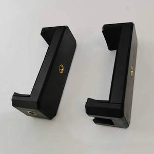 Diamond-Shaped Phone <b>Holder</b> Double-Hole Single-Clip E-Shaped Clip With Hot <b>Shoe</b> Mount For Live Streaming Vlog Black ABS Quick - Product Image 3