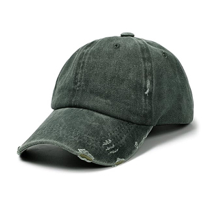 Gorras de Béisbol Desgastadas con Logotipo Personalizado, Gorras Deportivas para Hombre y Mujer, Altamente Transpirables, Gorras Desgastadas de 6 Paneles OEM a Precio Económico - Product Image 1