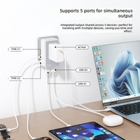 Mini Cargador USB Dual Ultrafino de 15W, Convertidor con Múltiples Puertos, Adaptador de Viaje Internacional para Teléfono Móvil, Estándar Estadounidense