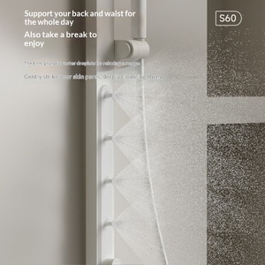 R&T S60 Shower Set with Slide Bar Copper Wall <b>Mount</b> Back <b>Spray</b> Household - Product Image 3